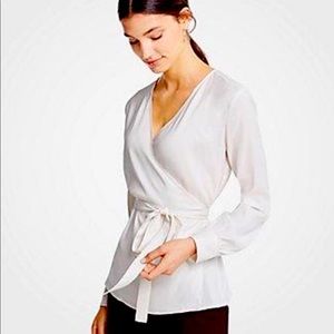 Belted Wrap Top By Ann Taylor NWT